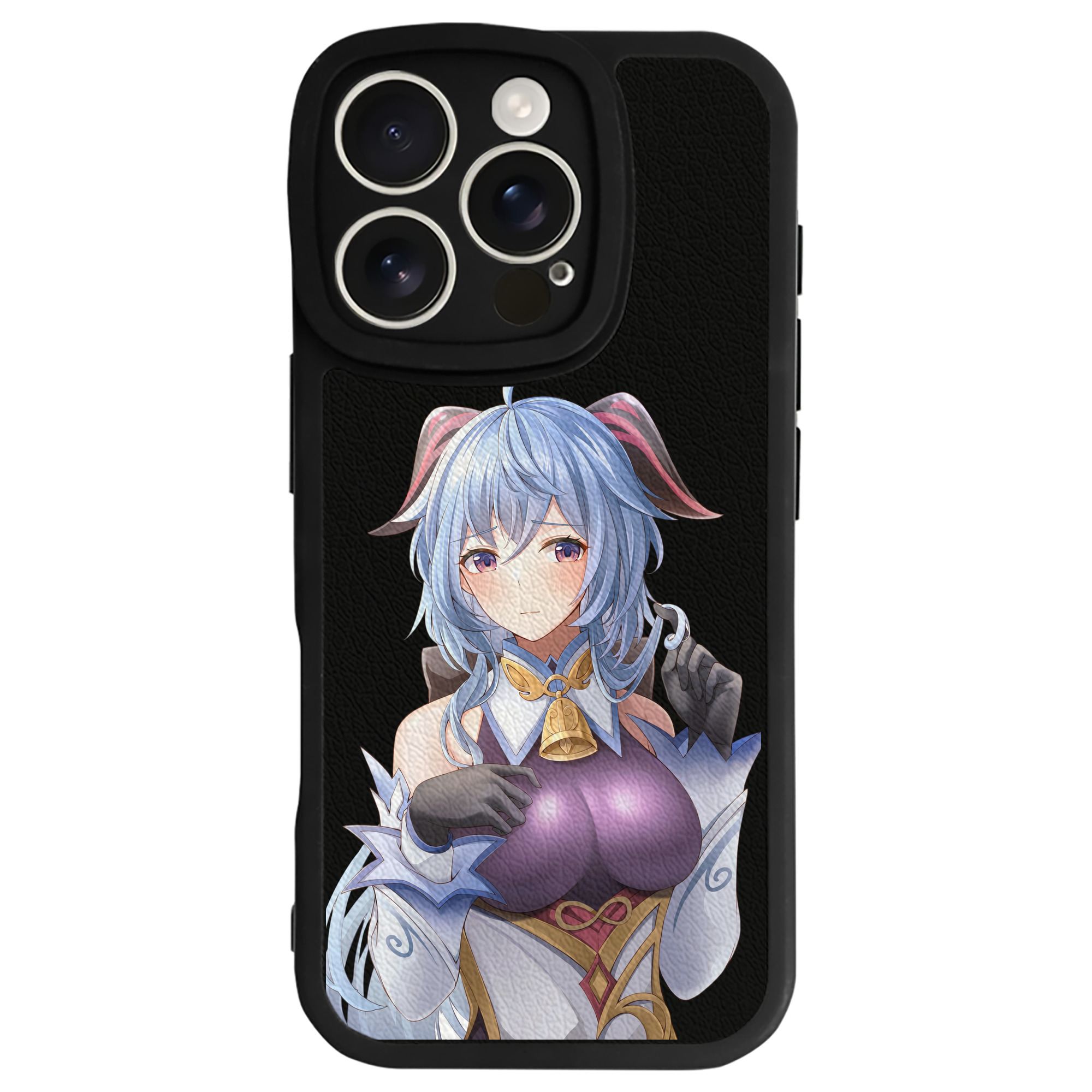 げんし神 甘雨 かんう genshin Ganyu 【iPhone 16シリーズ対応】シリコンスマホケース（レザー調） 材質：シリコン